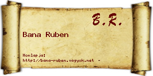 Bana Ruben névjegykártya